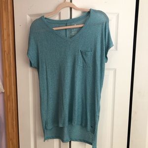 American Eagle Aqua Blue Short Sleeved Top